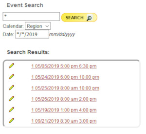 Left Event Search